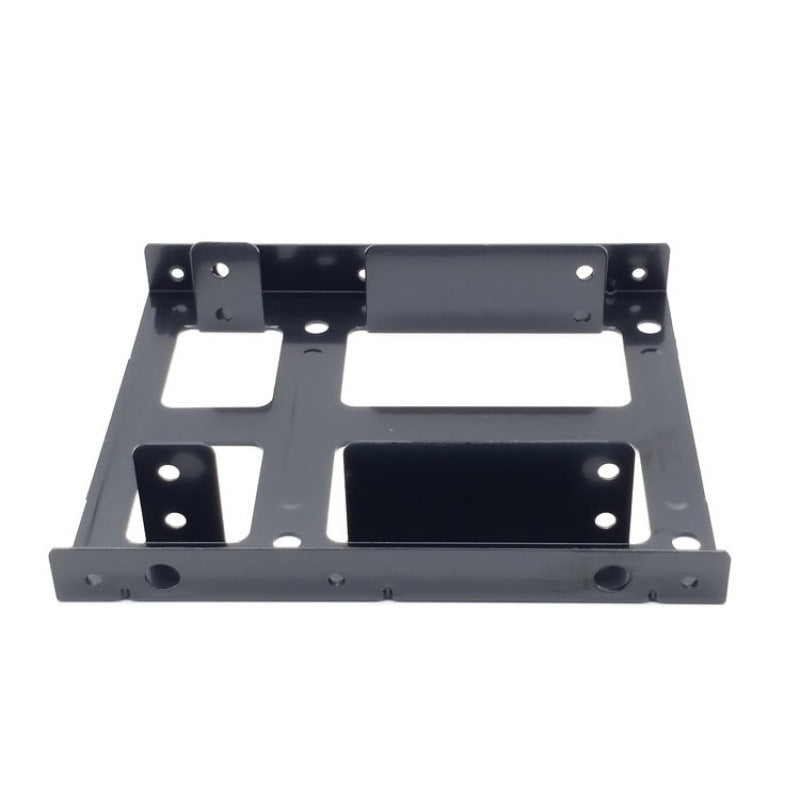 Layerock – Front view of the black bracket showing four raised mounting tabs and large openings across the base plate