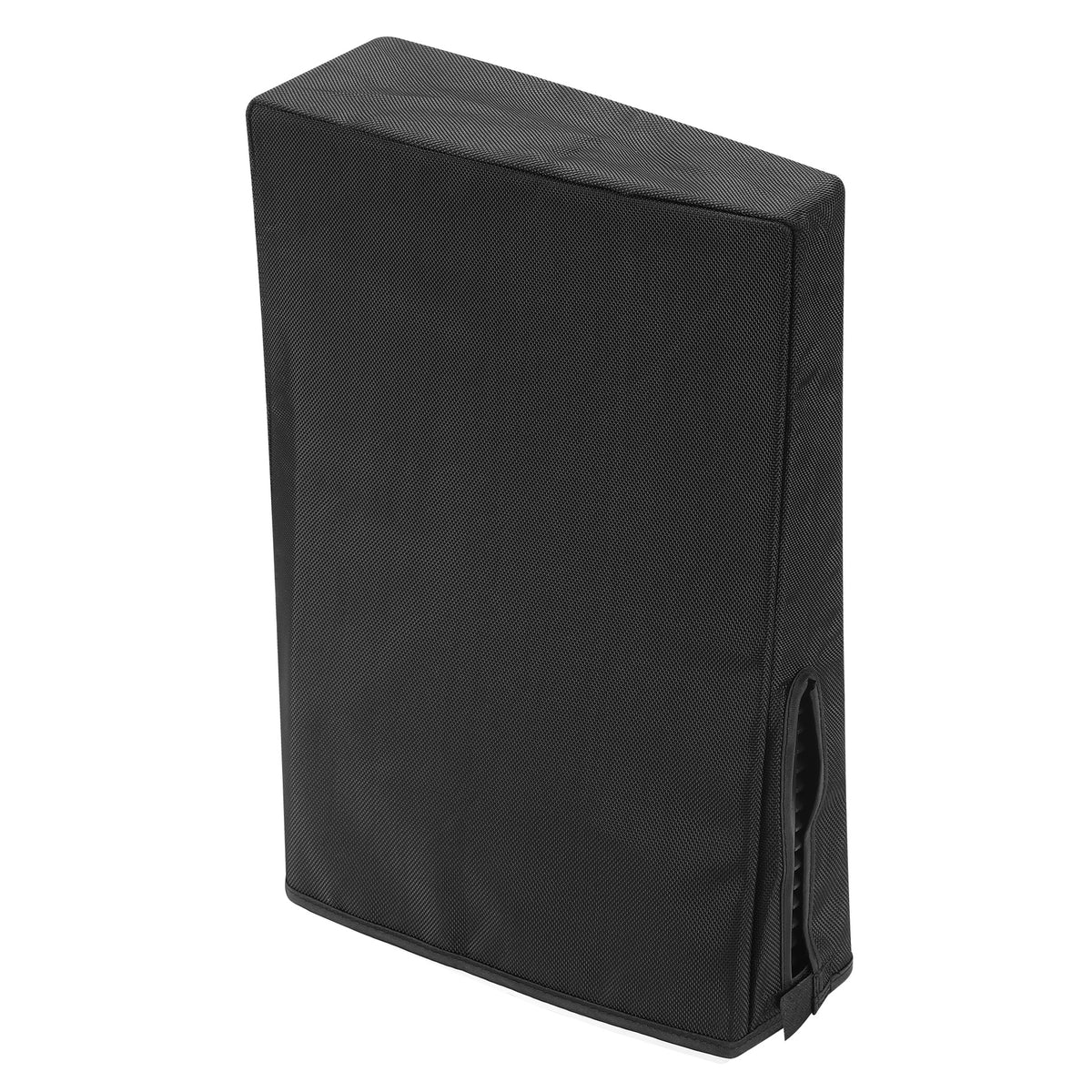 Cladcase – Black nylon dust cover on its own, angled to show the front panel and the side opening at the bottom