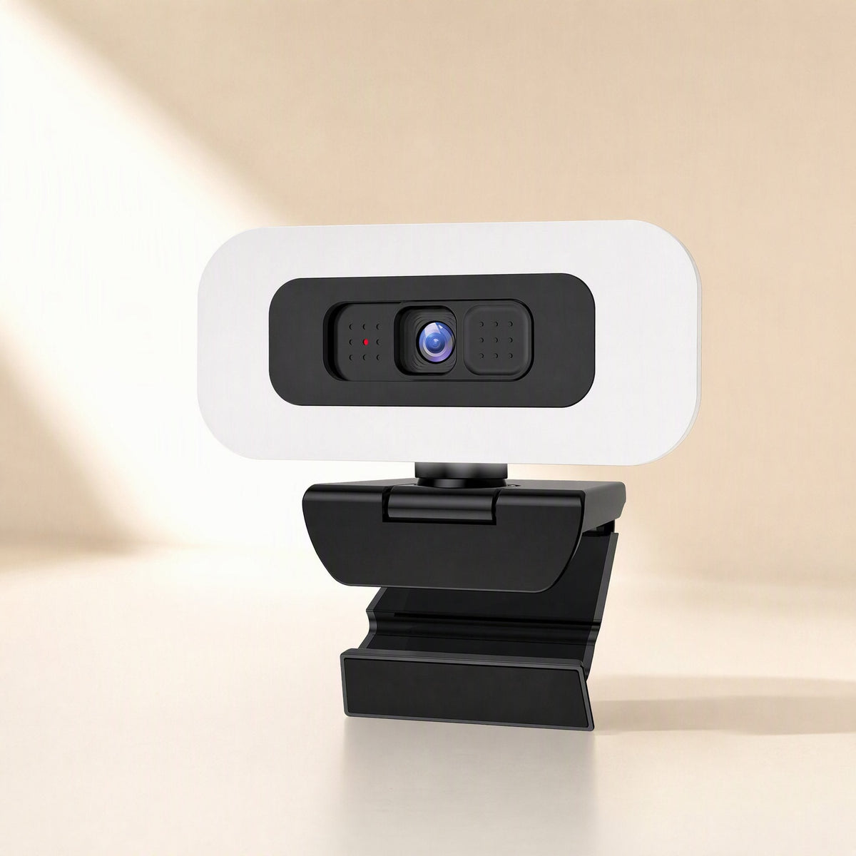 Screenface USB Computer Camera with a built-in white ring light, shown from the front at an angle