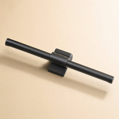 Metalgleam – Black light bar on its clip mount seen from above, showing touch controls on the housing
