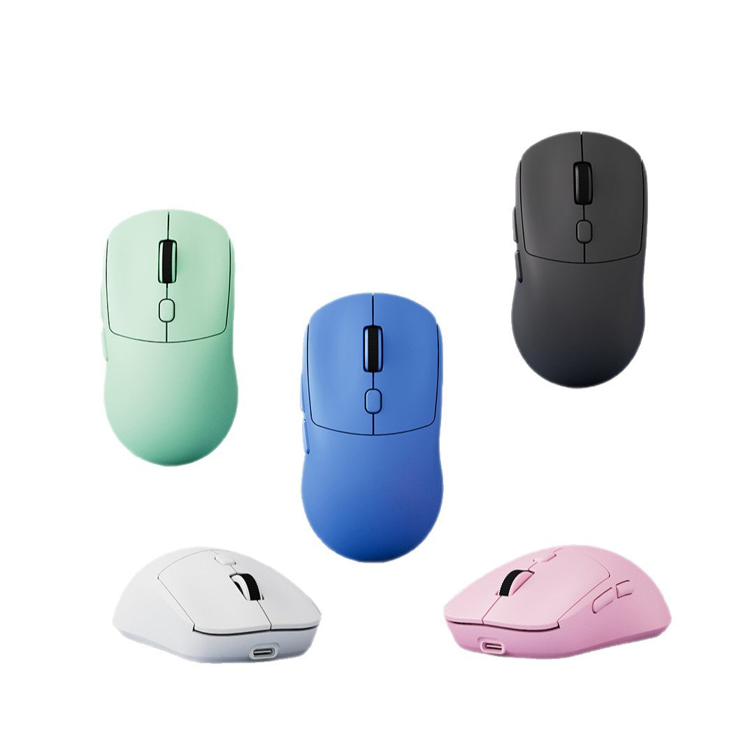 Clickrest Wireless Bluetooth Mouse – five wireless mice in green, blue, black, white and pink on a plain white background