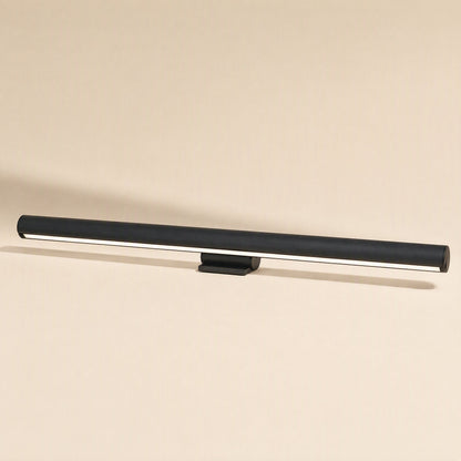 Screenlamp Metal Computer Monitor Light, a slim black cylindrical bar with a small clip mount on a beige background