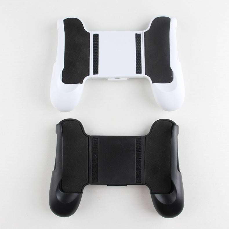 Clampgrip – White and black plastic grips seen from the front, with textured pads and an adjustable center clamp