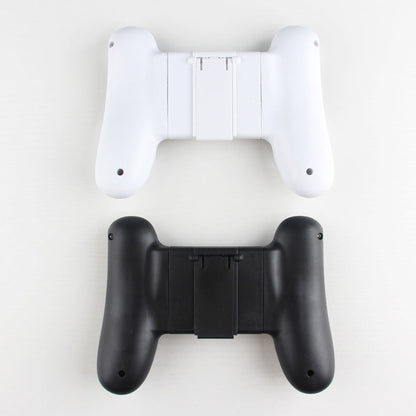 Clampgrip – Back view of white and black grips showing the rounded handles and the extendable center stand