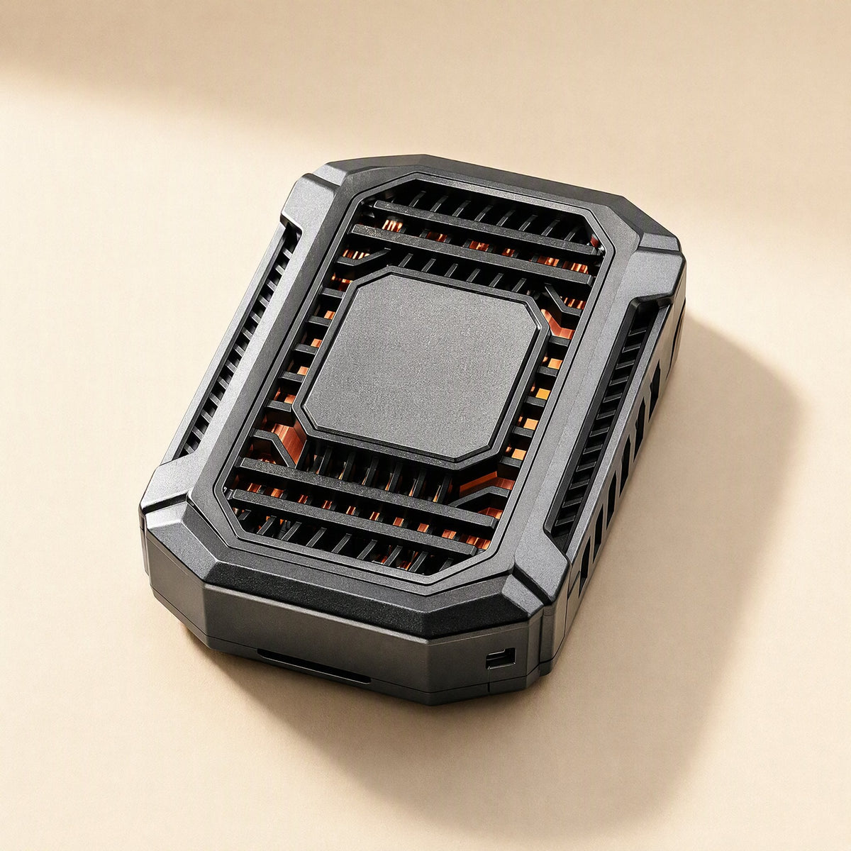 Metalchill – Rectangular black cooler with copper-toned internal fins and a vented frame, shown at an angle