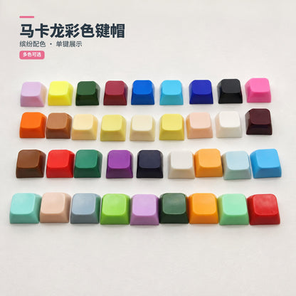 Capscript Personalised Keycap in assorted macaron colours, arranged in a grid of single keys with Chinese title