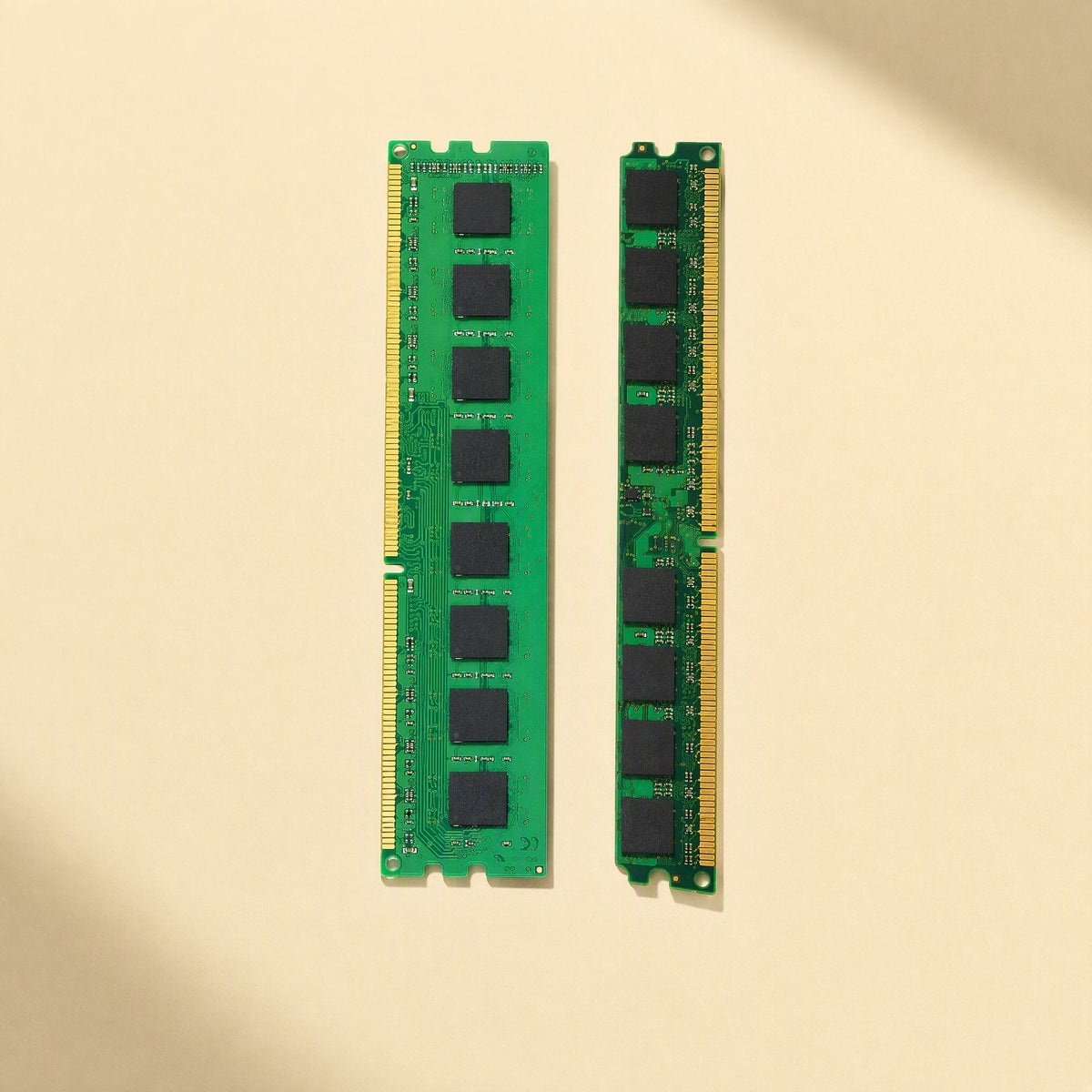 Bitboost DDR3 1333 desktop memory, two green RAM modules side by side on a cream background