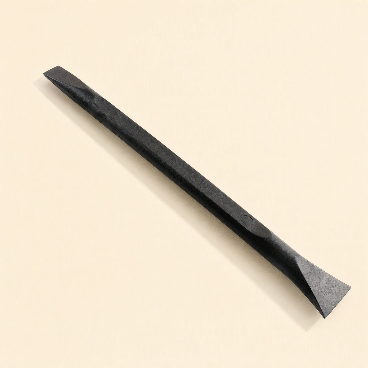 Prywise – Single black pry tool with a flat blade at one end and a wider spade tip at the other, shown diagonally