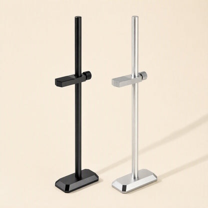 Chipbrace – Silver and black graphics card brackets side by side, each with a single clamp arm and thumbscrew