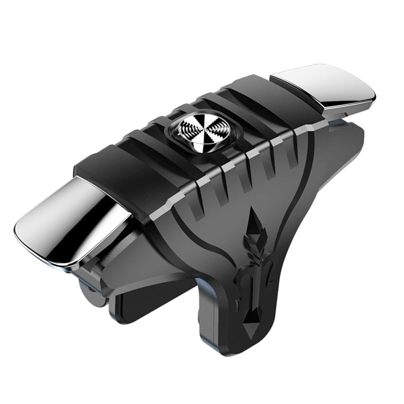 Buzzwake – Black trigger with silver button tops and center dial, shown at an angle on a white background