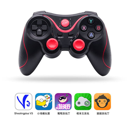 Playbind – Black and red game controller above five Chinese and English game app icons, including Shootingplus V3