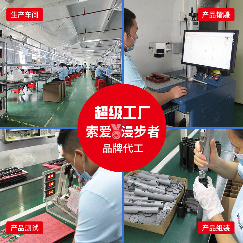 Reclyn – Factory workers assembling, laser engraving and testing microphones in a production workshop