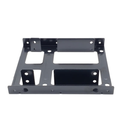 Layerock – Front view of the black bracket showing four raised mounting tabs and large openings across the base plate
