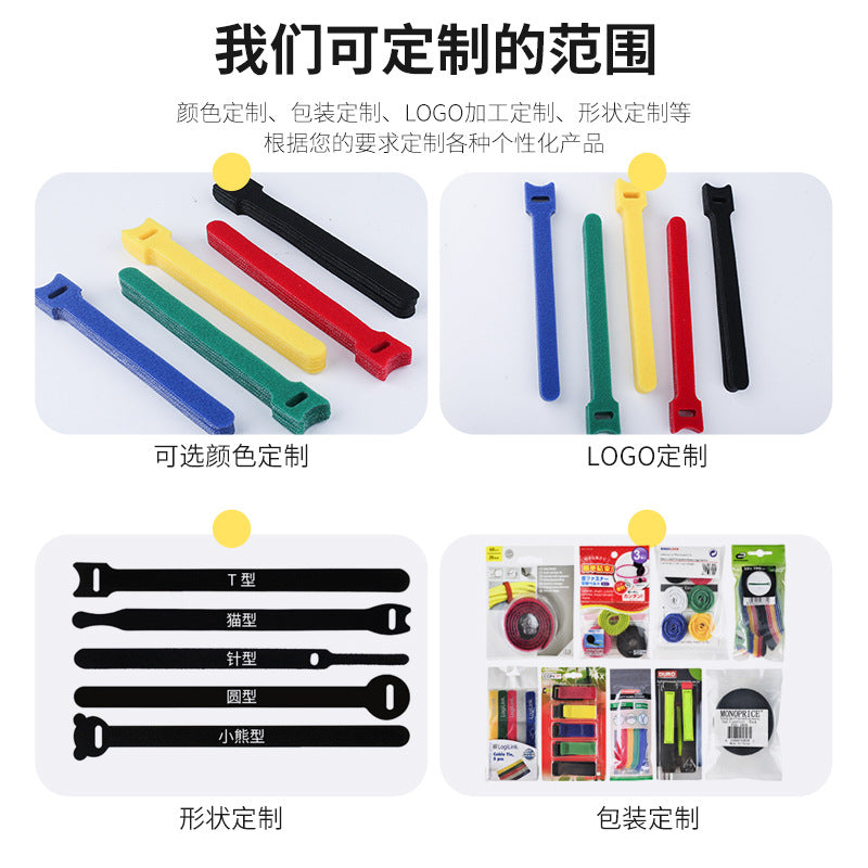 Catchet – Chart of customizable colours, logos, strap shapes and packaging, with sample straps in several styles