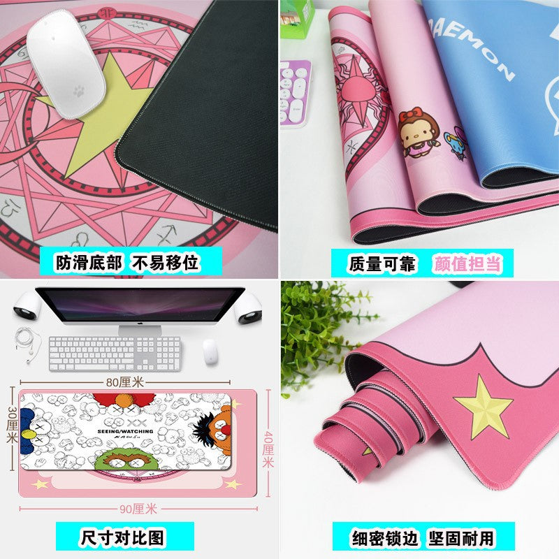 Braxwell – Four close-ups: pink star-pattern pad with black base, rolled edges, size diagram and stitched border
