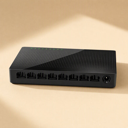 Eightlink Ethernet Network Switch – 8-Port 10/100Mbps, Plastic