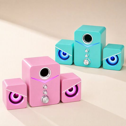 Soundbud Small USB Computer Speaker – 3W 2.1-Channel, 3.5 mm Jack