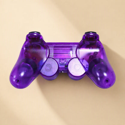 Playwave – Translucent purple controller seen from behind, showing grips, shoulder buttons and battery compartment