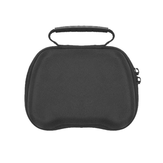 Joycase – Black molded-shell controller storage bag, front view with carry handle and side zipper on white background