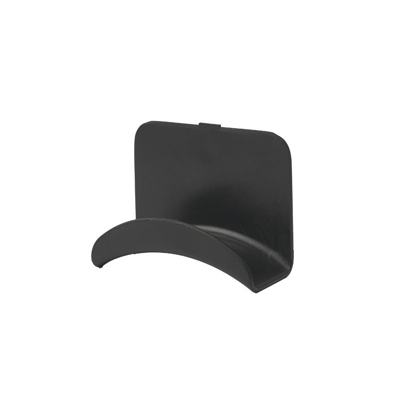 Headloom – Black curved plastic headphone wall hook shown from the front on a white background