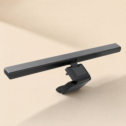Offsetbeam – Rear view of the black light bar and its angled clip, with a ventilated back panel
