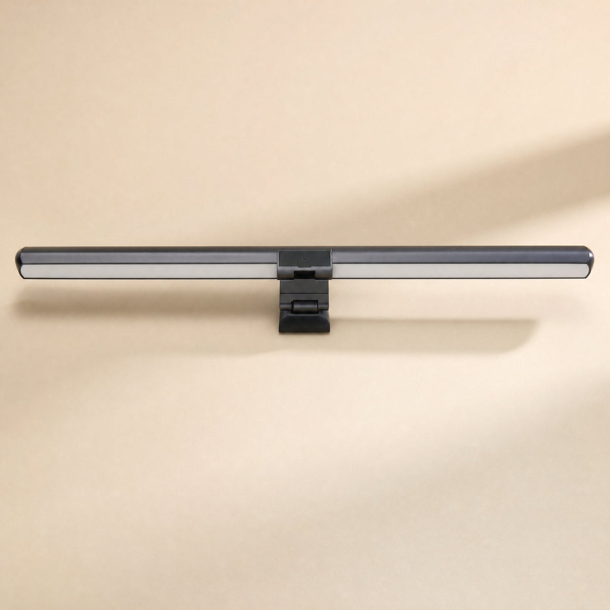 Tapbar – Front view of the black light bar with its clip mount, showing the white diffused light panel