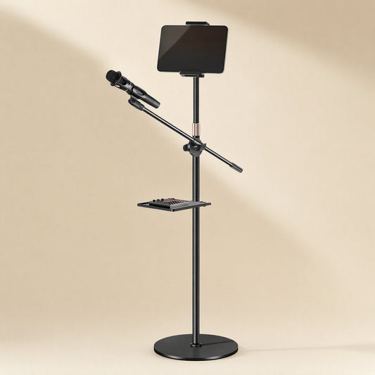 Tallstead 1.8m Floor Microphone Stand – Alloy Pull-Out Height