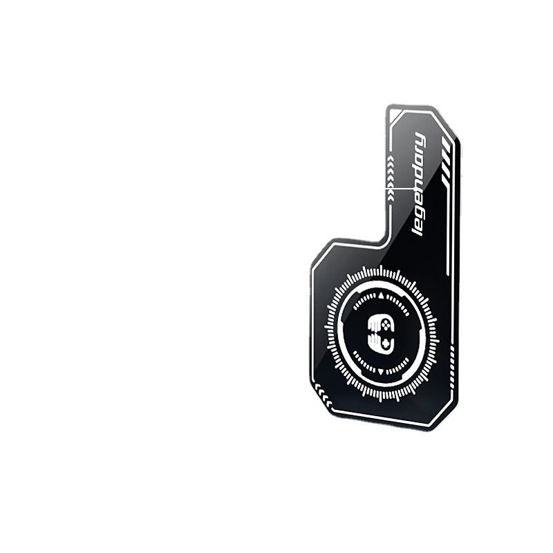 Thermofone – Black legendary-branded radiator plate with a circular dial design, shown alone on a white background