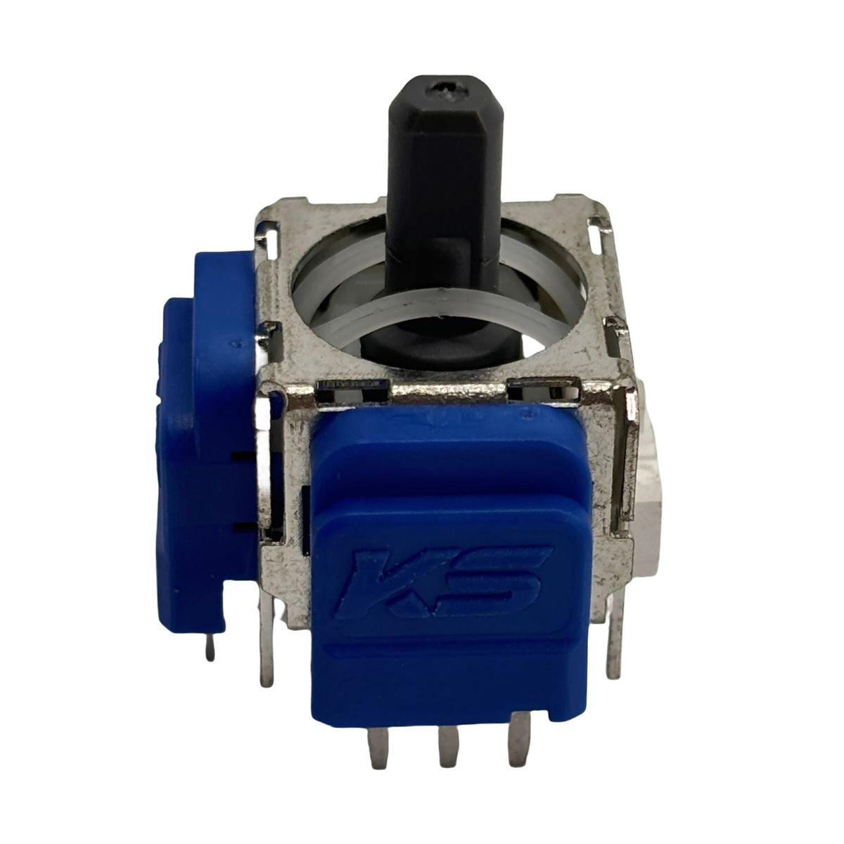 Haldrift – Front view of a blue joystick module with a black stick and KS logo on a white background