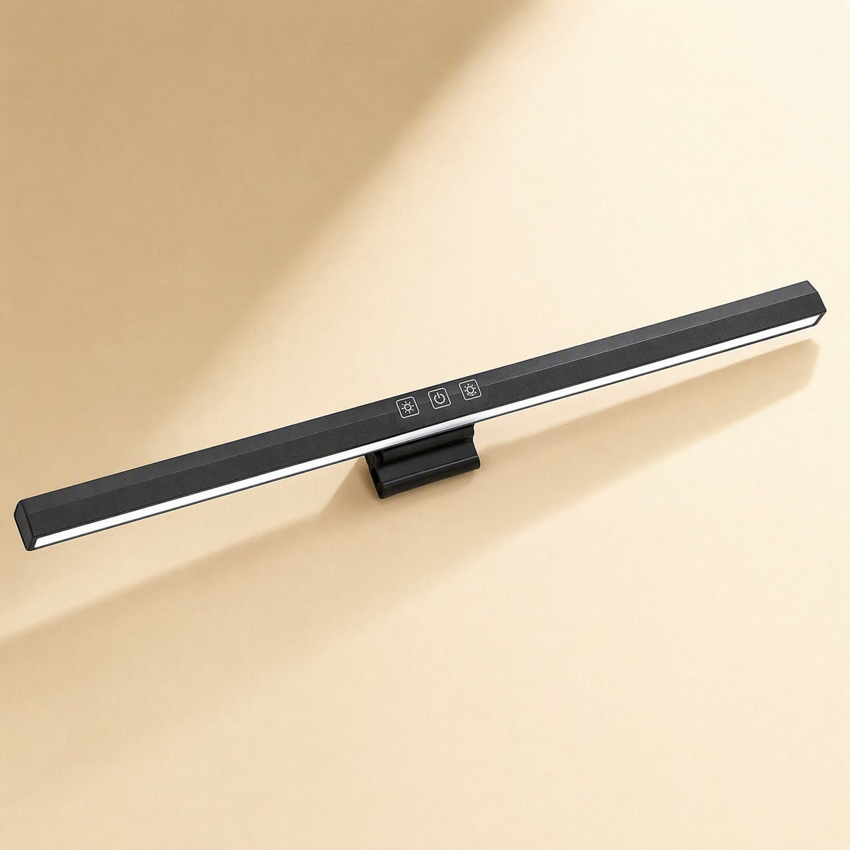 Screenglow Computer Monitor USB Lamp in black, seen from above with three touch controls on its front