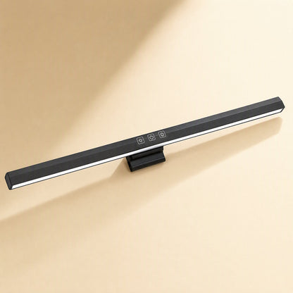 Screenglow Computer Monitor USB Lamp in black, seen from above with three touch controls on its front