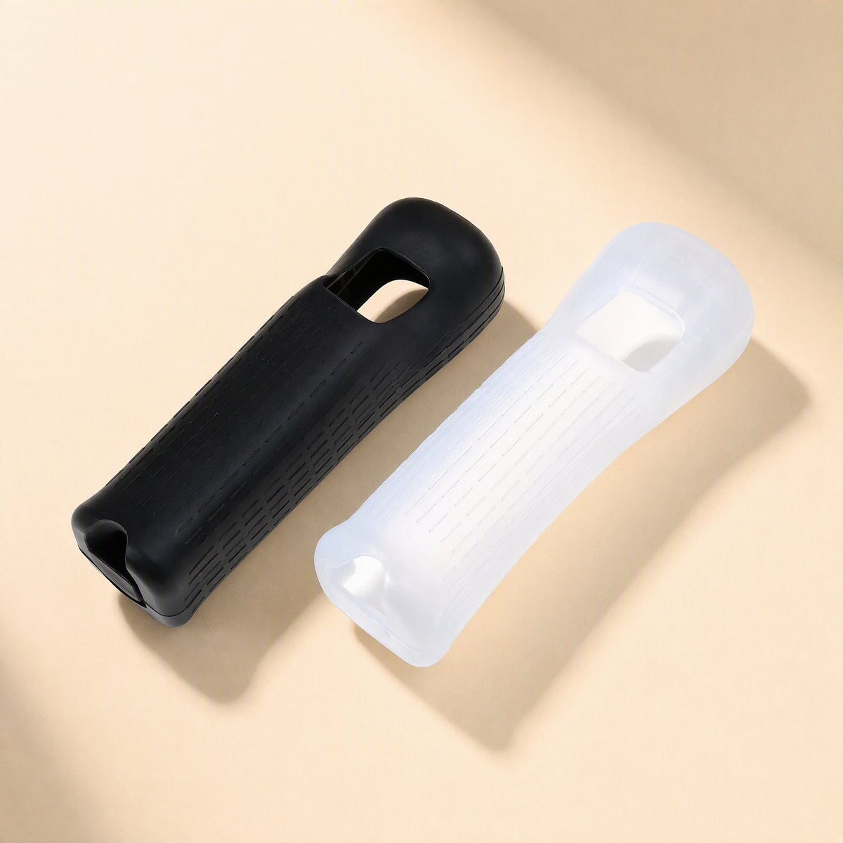 Gripguard – Black and clear silicone covers with ridged grip texture, shown at an angle