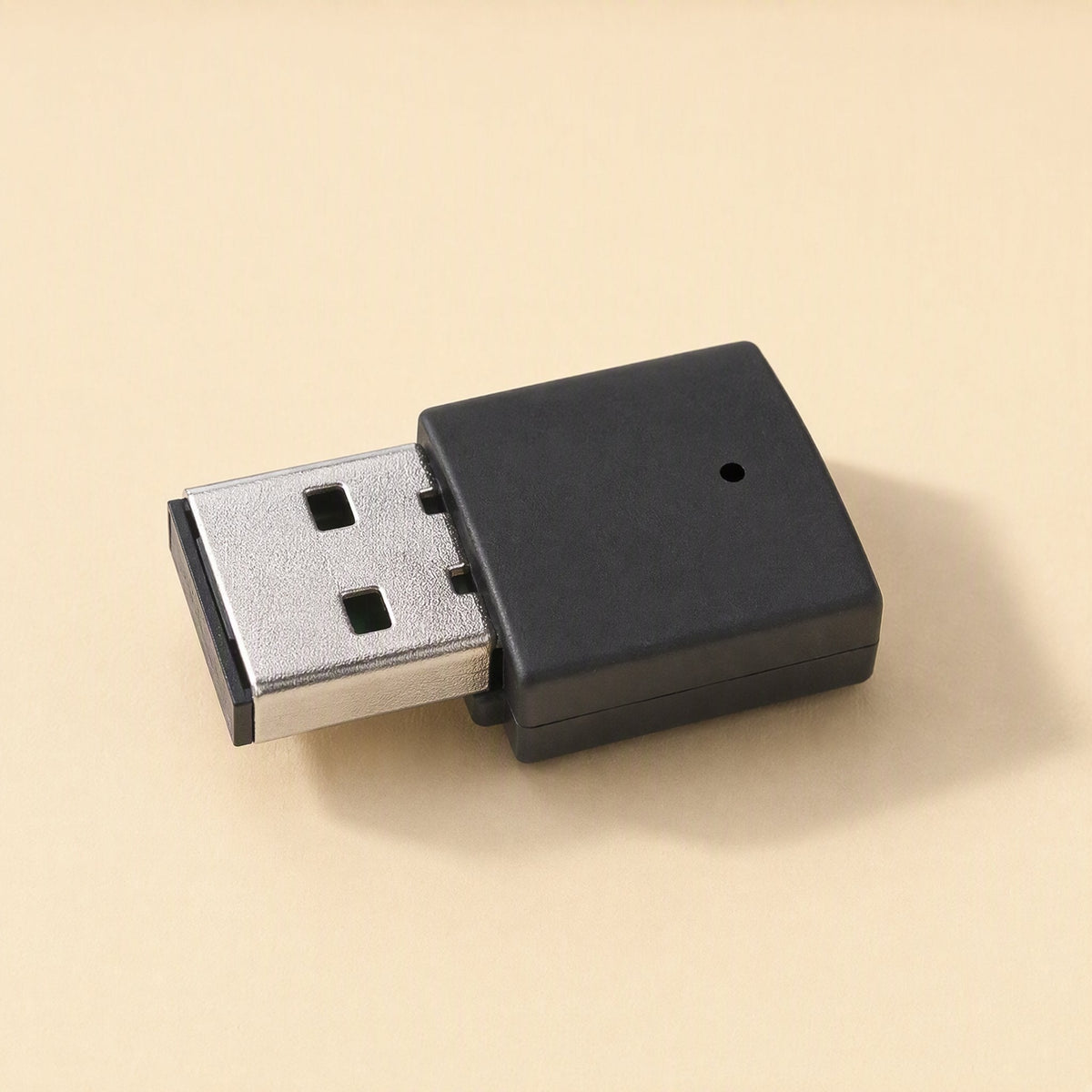 Wavepair USB WiFi 6 Network Card – compact black adapter with metal USB-A plug and a small indicator hole on the casing