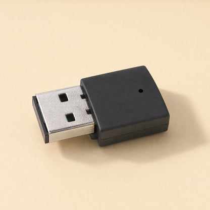 Wavepair USB WiFi 6 Network Card – compact black adapter with metal USB-A plug and a small indicator hole on the casing