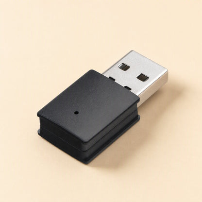 Wavepair USB WiFi 6 Network Card – close view of the small black adapter's casing, indicator hole and silver USB-A plug