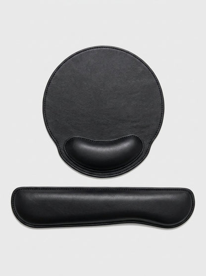 Wristcradle™ Memory Foam Wrist Rest Mouse Pad with Leather Surface